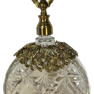 Hollywood Regency Perfume Bottle, Ornate Glass Perfume Bottle, Decorative Perfume Bottle, Empty Perfume Bottle, Vanity Perfume Decor