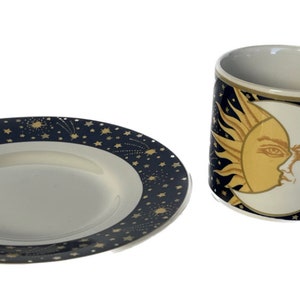 1993 VITROMASTER GALAXY Cups and Saucer, Sun and Moons Cups and Saucer, Sakura Inc Galaxy Set, Collectors Cup and Saucers, Zodiac Tea Set image 6
