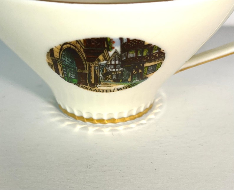 Bavarian Porcelain Teacup and Saucer, Vintage Tea Cup and Saucer, Made in Germany, Collectors Plate and Tea Cup, Germany Tea Cup and Saucer image 3