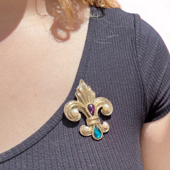 Fleur De Lis Pin, Vintage French Pin, Fleur De Li… - image 7