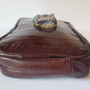 Designer vintage Eel skin bag with amethyst and quartz stones by Amanda Alarcon-Hunter for Minx and Onyx Vintage image 5