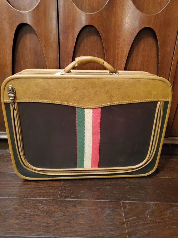 Italian Vintage Luggage, Italian Flag Luggage, Vegan … Gem