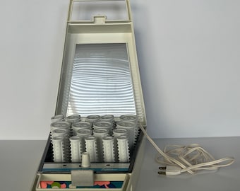 1970s Wards Signature Electric Hair Setter, Vintage Hot Curlers Set