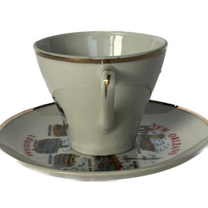 New Orleans Teacup and Saucer, Collectible Teacup and Saucer, Souvenir Teacup and Saucer, Ceramic Teacup and Saucer image 4