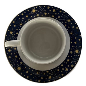 1993 VITROMASTER GALAXY Cups and Saucer, Sun and Moons Cups and Saucer, Sakura Inc Galaxy Set, Collectors Cup and Saucers, Zodiac Tea Set image 4