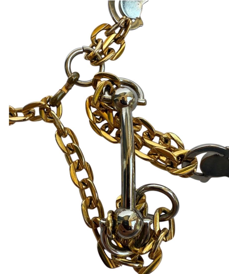 Vintage Morris Moskowitz Chain Belt, Two Tone Gold & Silver  display picture 2