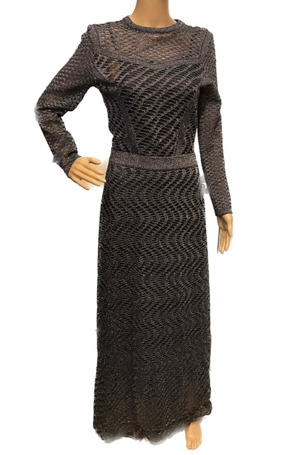 MISSONI Mesh Dress Missoni Italian Dress Designer Formal Gown Blue Gold Mesh Dress Mesh Maxi Dress Vintage Designer Dress Missoni Maxi Etsy UK