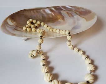 Vintage Necklace, 14K Gold Necklace, Designer Necklace, Rare Necklace, Beaded Necklace