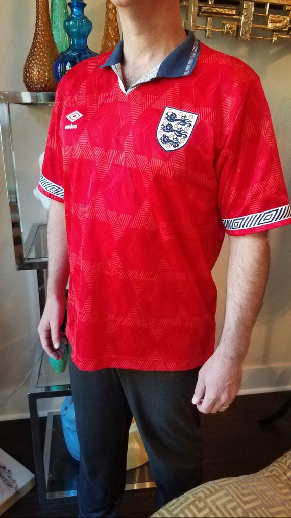 England Soccer Jersey Vintage 1990