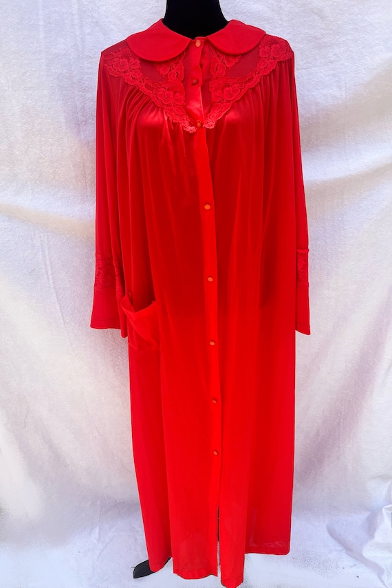 Red Maxi Dress, Cherry Red Lingerie, Vintage Linge