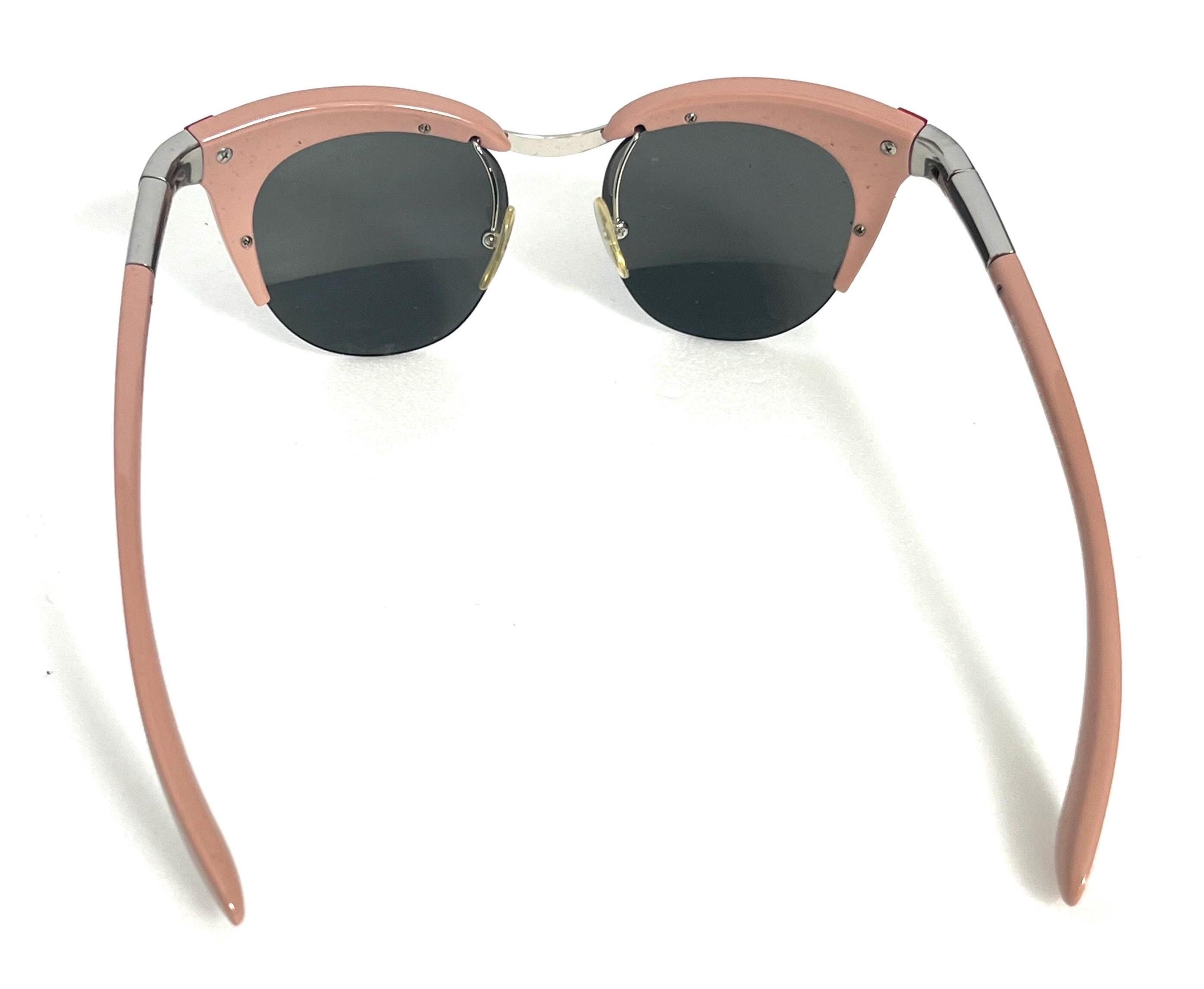 Authentic Prada Dixie Sunglasses, SPR610 Pink Cat Eye 