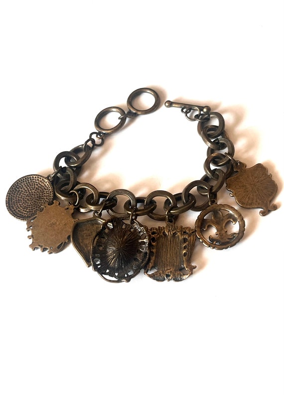 Coat of Arms Charm Bracelet, Vintage Charm Bracel… - image 6