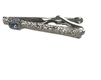 Ancienne Pince à Cravate En Argent Sterling Swank – Vintage Plus De 50 Ans, Occasion