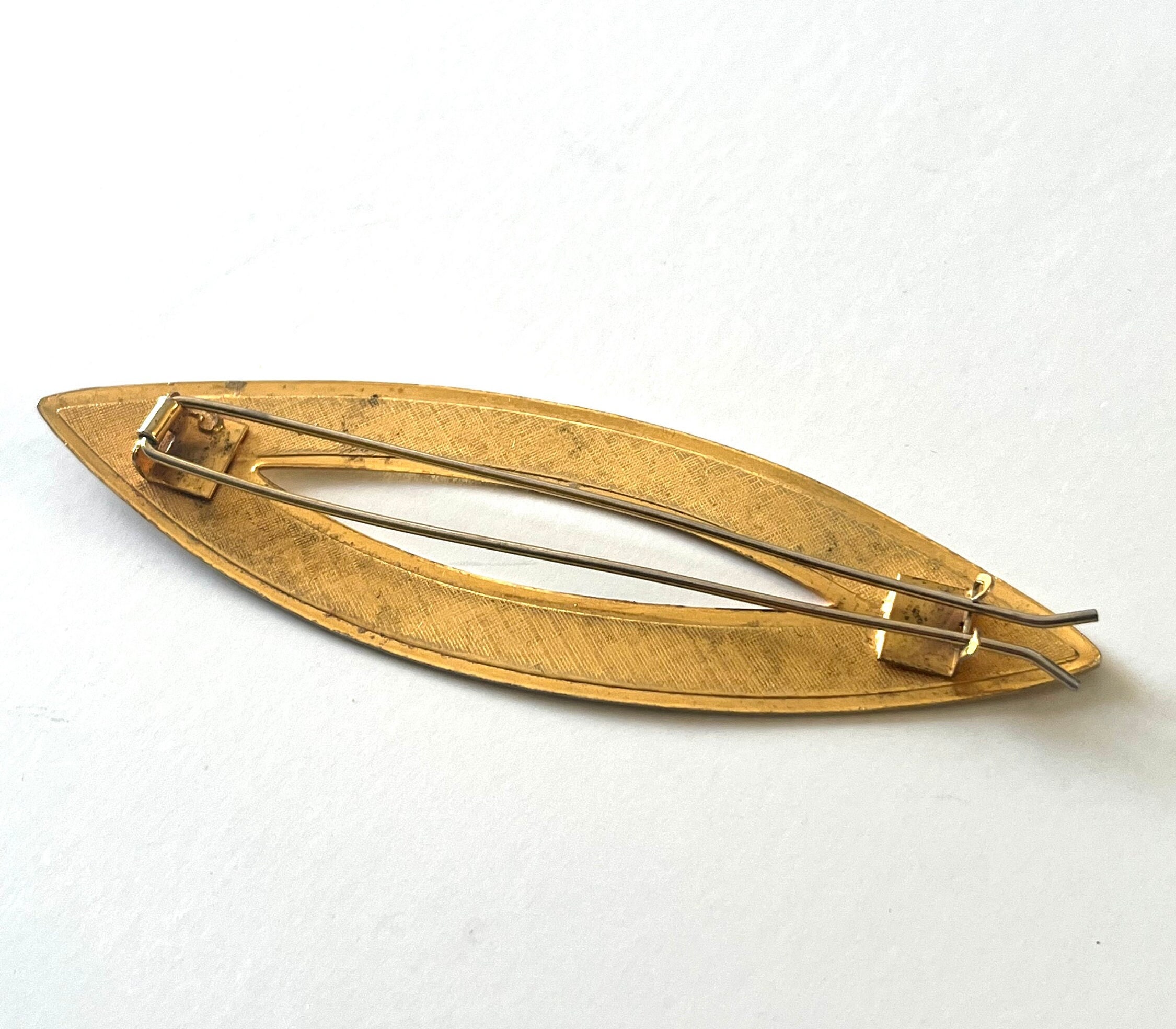 Vintage Gold Tone Oval Pink Cabochon Clip on Earrings - Etsy