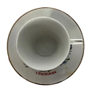 New Orleans Teacup and Saucer, Collectible Teacup and Saucer, Souvenir Teacup and Saucer, Ceramic Teacup and Saucer image 6