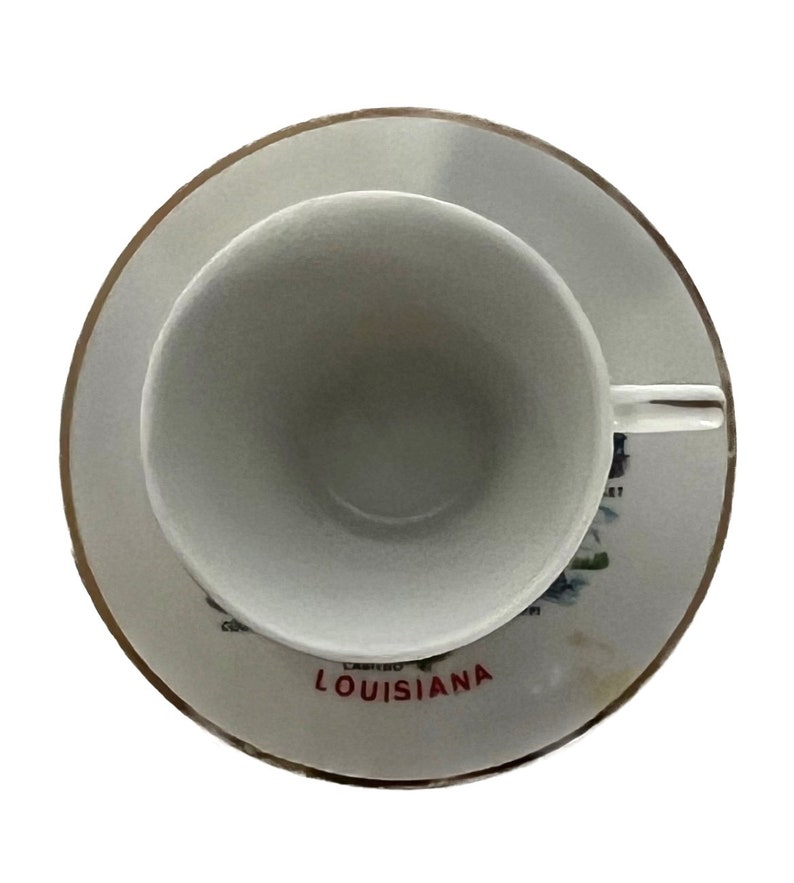 New Orleans Teacup and Saucer, Collectible Teacup and Saucer, Souvenir Teacup and Saucer, Ceramic Teacup and Saucer image 6