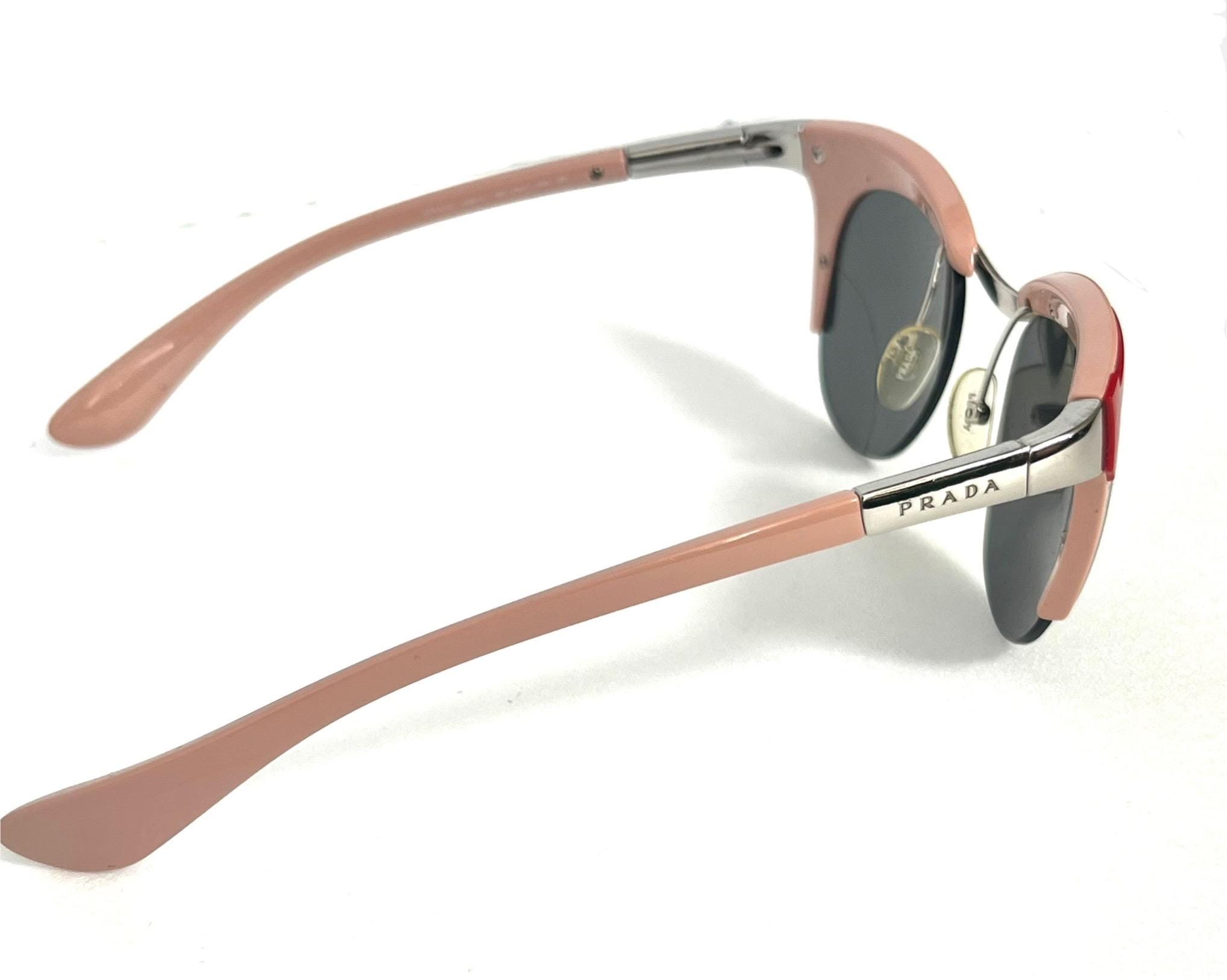 Prada SPR610 Dixie Authentic Prada Dixie Sunglasses, SPR610 Pink Cat Eye  main image 3