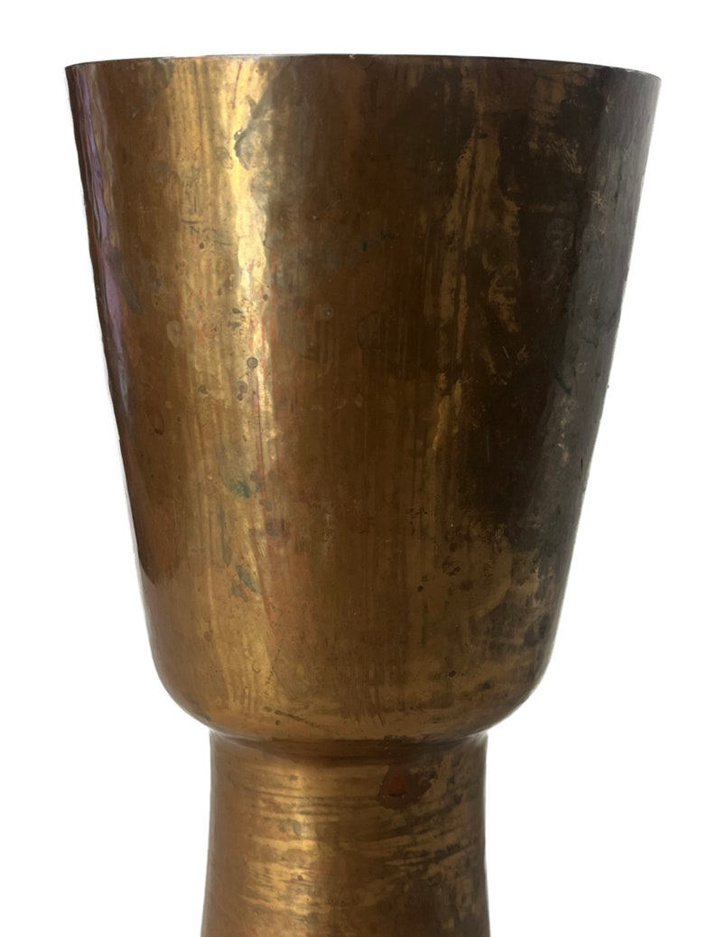 Vintage Copper Tumbler, Tall Copper Cup, Copper Goblet, Metal Cup, Metal Goblet, Decorative Cup, Copper Decor, Metal Tumbler, Wine Goblet image 4