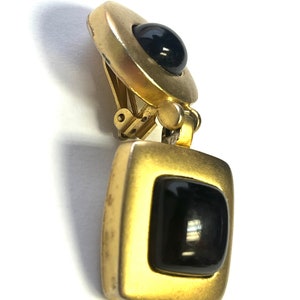 Designer Drop Earrings Vintage cobochan earrings clip on image 8