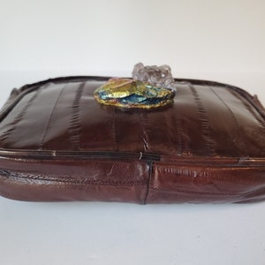 Designer vintage Eel skin bag with amethyst and quartz stones by Amanda Alarcon-Hunter for Minx and Onyx Vintage image 3