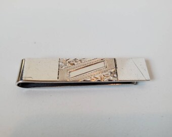 Pasador de corbata de plata de ley, pasador de corbata vintage, pasador de corbata en relieve, pasador de corbata de los años 50, accesorios de los años 50, moda de los años 50