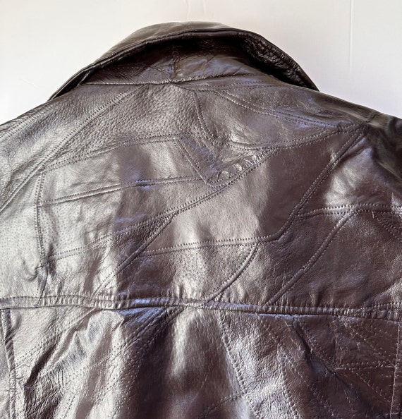 Vintage Dark Brown Leather Jacket, Duke Haband Le… - image 4