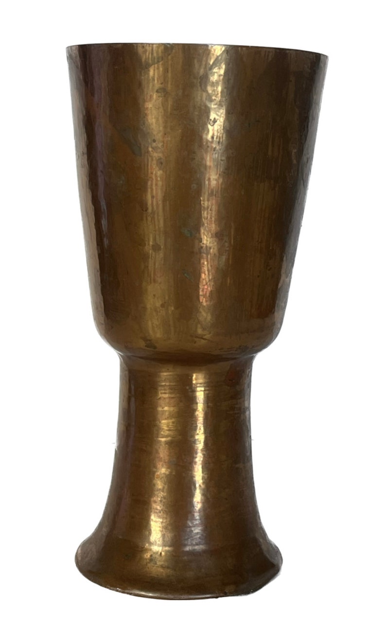 Vintage Copper Tumbler, Tall Copper Cup, Copper Goblet, Metal Cup, Metal Goblet, Decorative Cup, Copper Decor, Metal Tumbler, Wine Goblet image 7