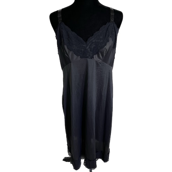 Vintage Black Slip Dress, Slip Dress, Retro Linger
