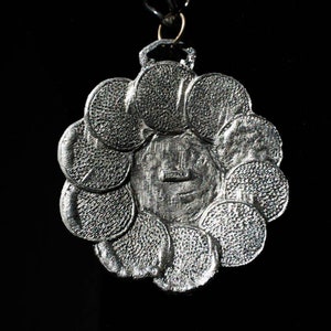 Queen Victoria Regina jubilee silver tone coin necklace by Herald, 1960's image 7