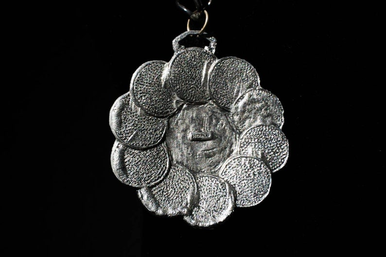 Queen Victoria Regina jubilee silver tone coin necklace by Herald, 1960's image 7