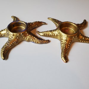 Starfish Candle Holder, Tealight Holders, Starfish Decor, Beach Decor, Starfish Tealight Holders, Gold Candle Holders, Gold Tealight Holders image 3