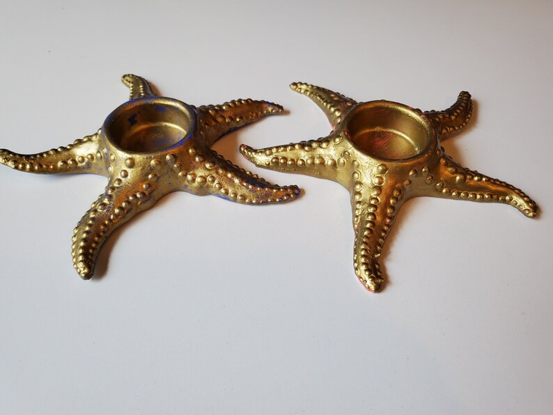 Starfish Candle Holder, Tealight Holders, Starfish Decor, Beach Decor, Starfish Tealight Holders, Gold Candle Holders, Gold Tealight Holders image 3