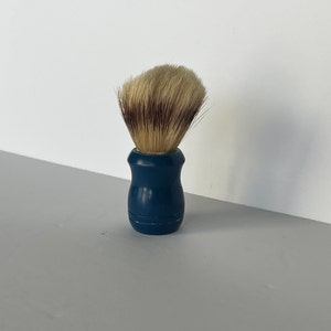 Vintage Blue Shaving Brush, Wooden Shaving Brush, Natural Bristle Shaving Brush, Gift For Him, Vintage Shaving Supplies, Shaving Brush