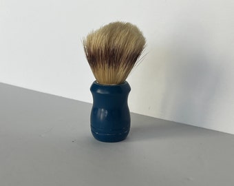 Vintage Blue Shaving Brush, Wooden Shaving Brush, Natural Bristle Shaving Brush, Gift For Him, Vintage Shaving Supplies, Shaving Brush