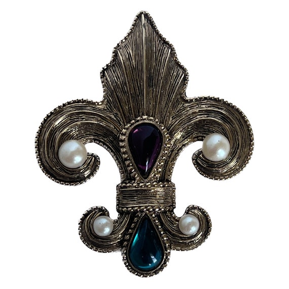 Fleur De Lis Pin, Vintage French Pin, Fleur De Li… - image 1