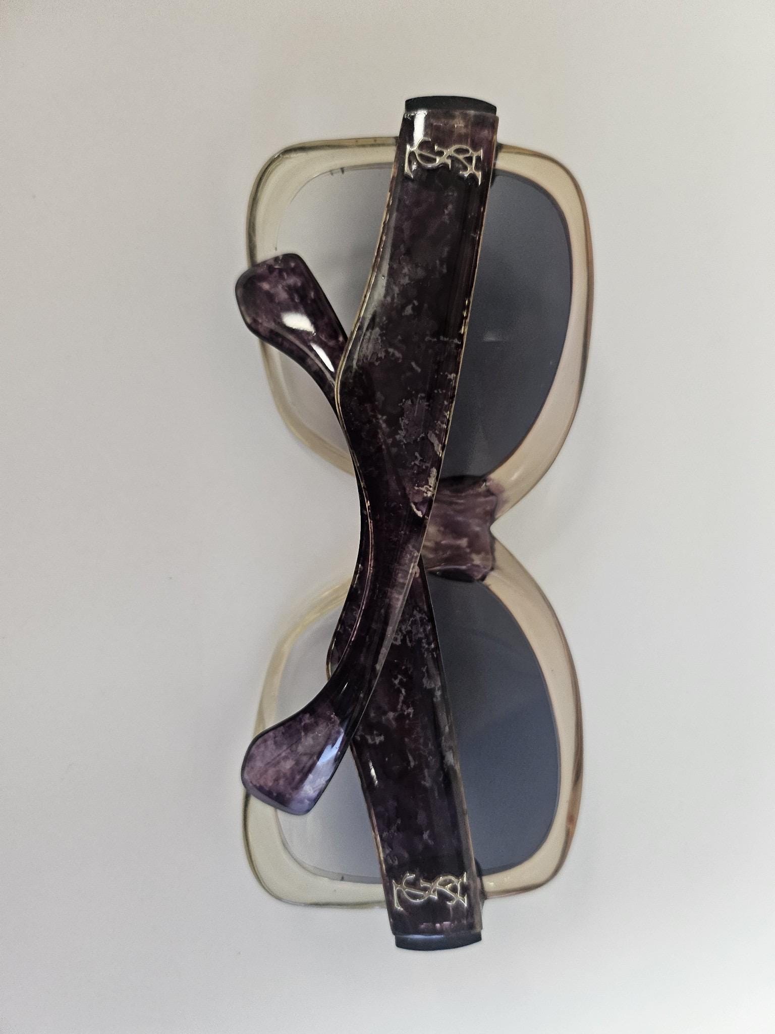 希少な YSL サングラス、ヴィンテージ イヴ サンローラン パープル