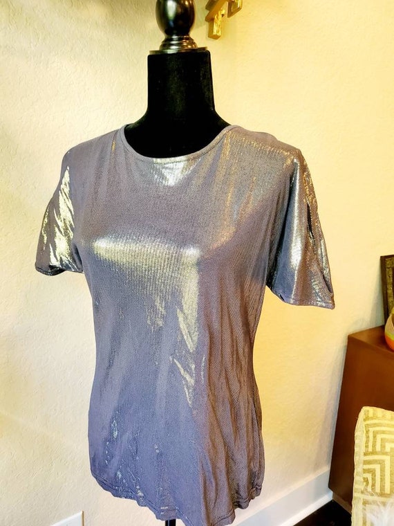 Gold Top, Shimmer Top, Vintage Top, top by CACHE,… - image 5