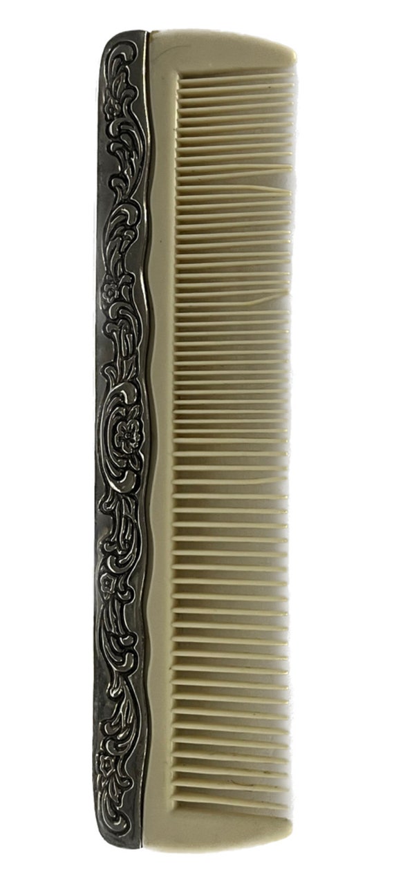 Vintage Embossed Silver Comb, Vanity Decor, Hair Care - Etsy