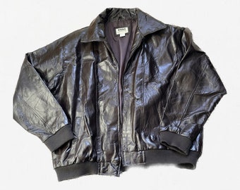 Vintage Dark Brown Leather Jacket, Duke Haband Leather Jacket, Brown Leather Jacket, Leather Jacket, Vintage Leather, Leather Bomber jacket