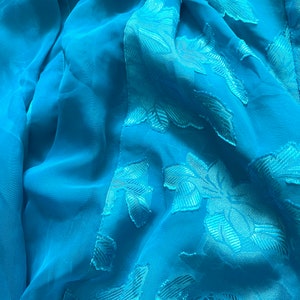 Victorias Secret Vintage Robe, Teal Floral Robe, Lingerie Robe, Sheer Blue Floral, Vintage Lingerie, Floral Jacket, Teal Jacket, Blue Sheer image 8