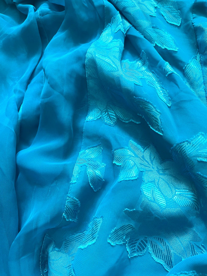 Victorias Secret Vintage Robe, Teal Floral Robe, Lingerie Robe, Sheer Blue Floral, Vintage Lingerie, Floral Jacket, Teal Jacket, Blue Sheer image 8