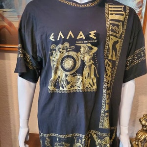 Men's Vintage Shirt  Greek Mythology Shirt Black and image 4