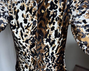 Camisa Sharnel Vintage de terciopelo con estampado de leopardo, estilo Y2K, años 90