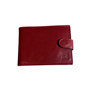 Cartera ROLEX, Cartera Rolex Vintage de Cuero Rojo, Cierre a Presión, Billetera Fina de Lujo para Hombre, Monedero, Logotipo de Corona en Relieve, Cartera de Diseño