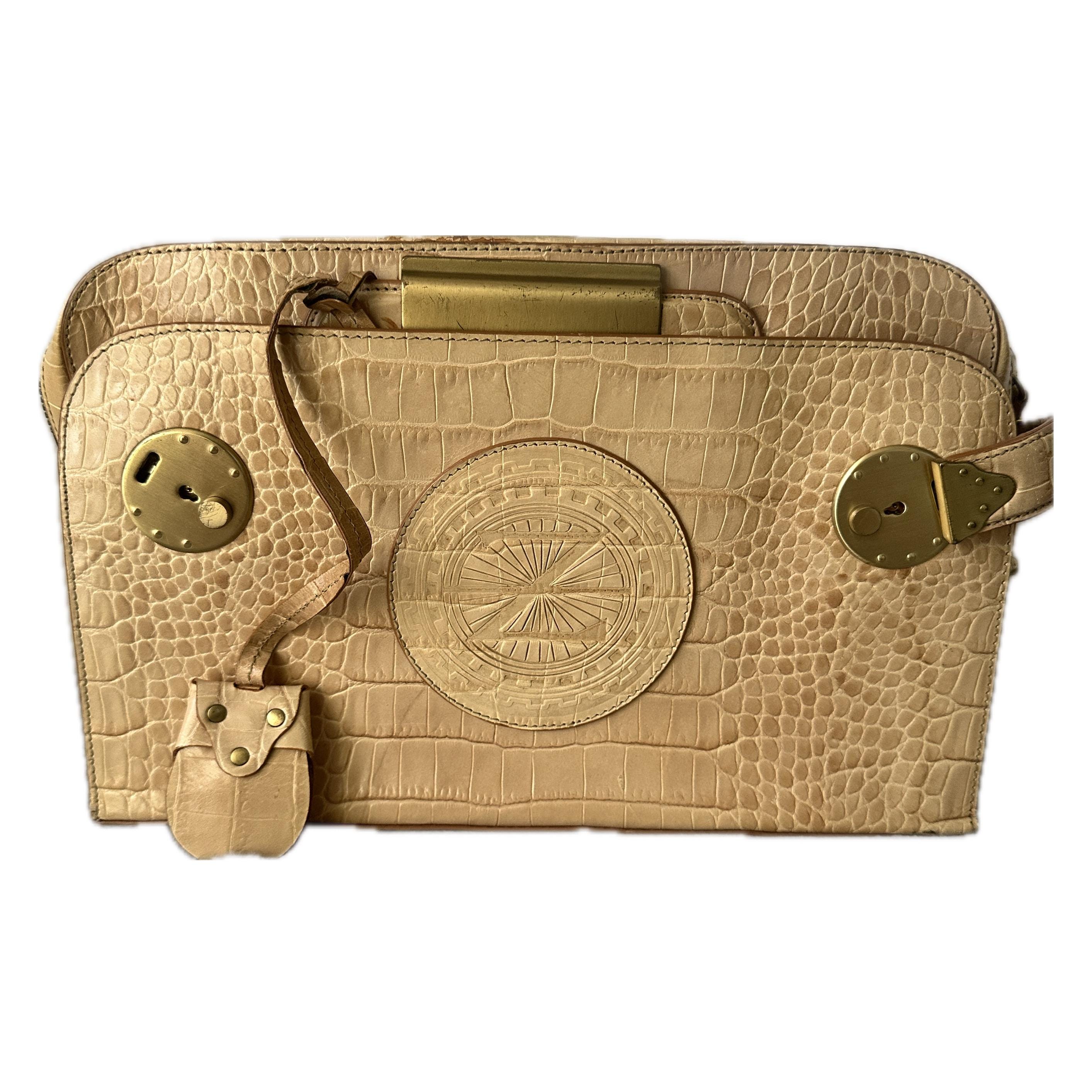 希少なザック・ポーゼン製イタリア製、デザイナーエンボス加工クロコ