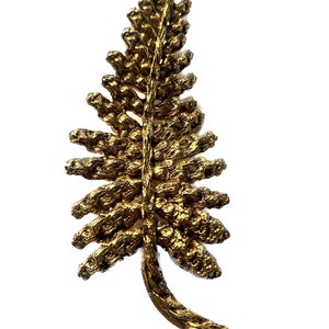 Vintage Golden Leaf Brooch, Golden Leaf Pin, Botanical Brooch, Vintage Pin, Fern Leaf Pin, Fern Leaf Brooch, Vintage Fern Brooch image 4