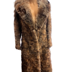 Muscrat Fur Coat Vintage, Vintage Fur Coat, Muscrat Fur, 60s Fur Coat, Long Fur Coat, Full Length Fur Coat, Winter Fur Coat, Authentic Fur