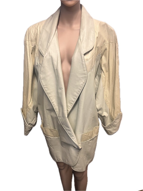 G-III Tan Leather Jacket, Tan Leather Jacket, Vin… - image 1