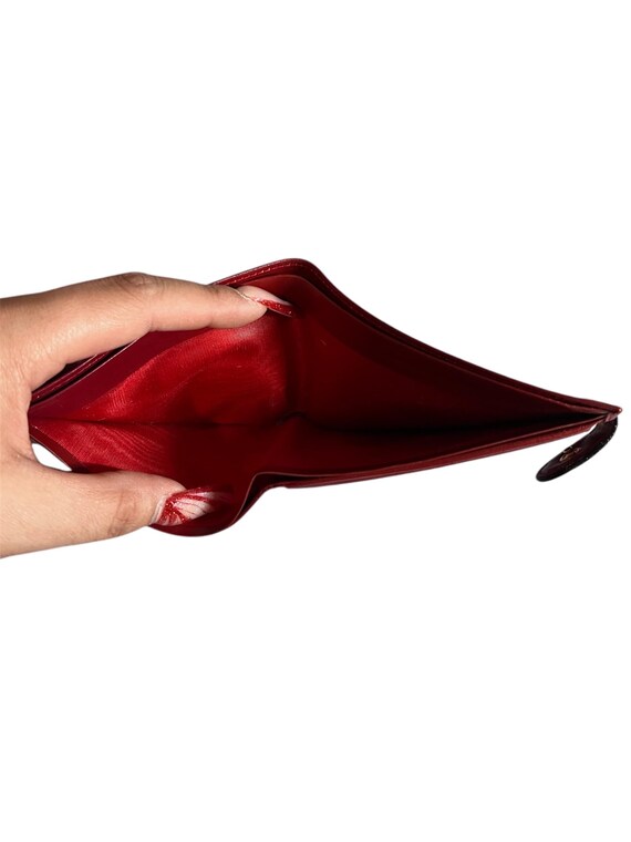 ROLEX Wallet, Vintage Red Leather Rolex Wallet, Snap Closure