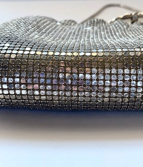 Vintage mesh purse, silver mesh, mesh purse, even… - image 10